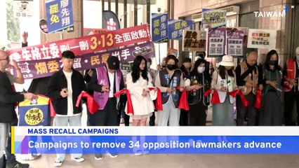 34 Kuomintang Lawmakers Closer to Removal as Recall Campaigns Advance
