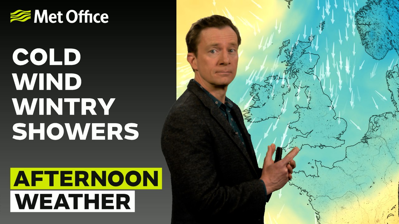 Met Office Afternoon Weather Forecast 12/03/25– Wintry showers and feeling cold