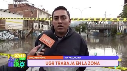 Puente a desnivel de la avenida Ayacucho quedó completamente anegado