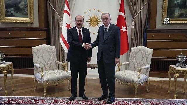 Cumhurbaşkanı Erdoğan, KKTC Cumhurbaşkanı Tatar ile görüştü
