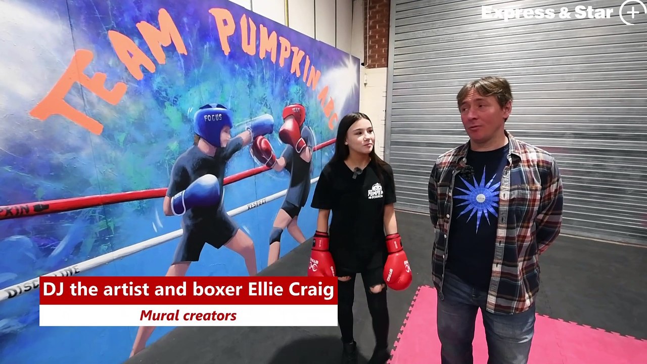 The kids at Team Pumpkin Amateur Boxing Club have created an impressive mural for the wall of the club.
