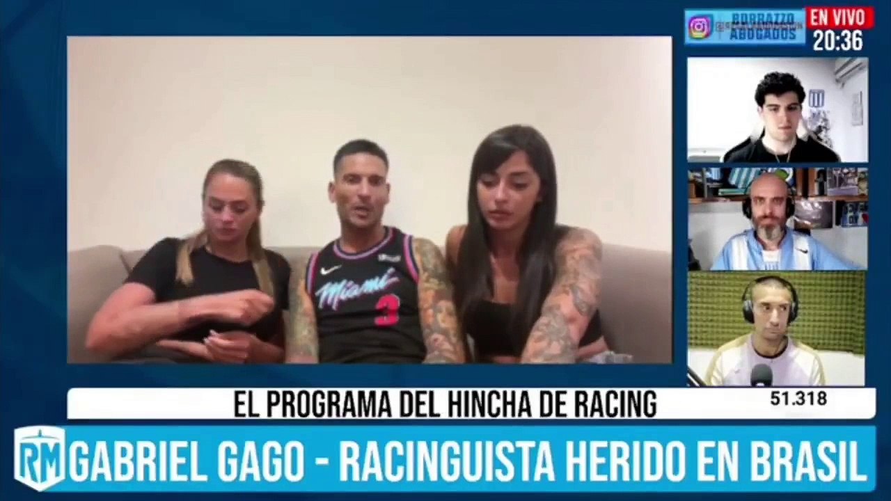 El relato de Gabriel Gago, hincha de Racing baleado en Brasil - Vídeo ...
