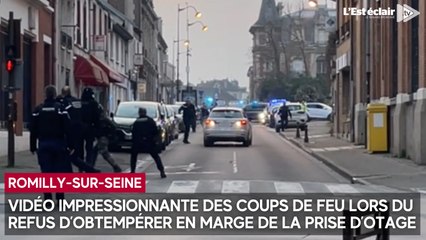 Vidéo des coups de feu lors du refus d’obtempérer en marge de la prise d’otage à Romilly-sur-Seine