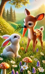 Lovely rabbit Meowing and animation