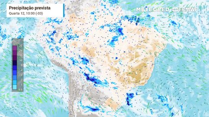 Chuva, nebulosidade e precipitação
