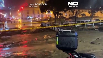 NO COMMENT: Las inundaciones en el sur de Ecuador causan daños en un puente y en edificios