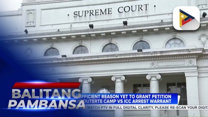 SC sees no sufficient reason yet to grant petition for TRO from Duterte camp vs. ICC arrest warrant