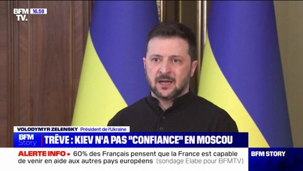 Guerre en Ukraine: "Tout dépend de la Russie de cesser le feu, ou de continuer à tuer", déclare Volodymyr Zelensky
