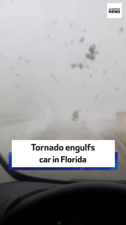Tornado engulfs car in Florida