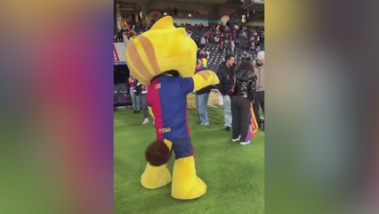 Lamine Yamal’s little brother steals hearts in viral video running from Barça mascot