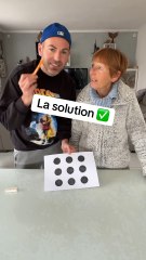 TRACE 3 TRAITS POUR RELIER LES 9 POINTS ( solution énigme )