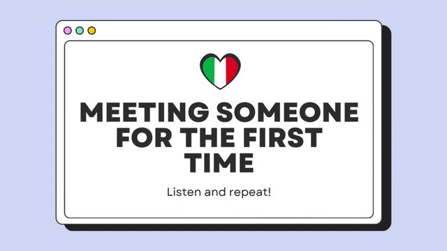 Learn Italian for Beginners 🇮🇹 | Basic Conversation: Meeting Someone for the First Time [SUB]
