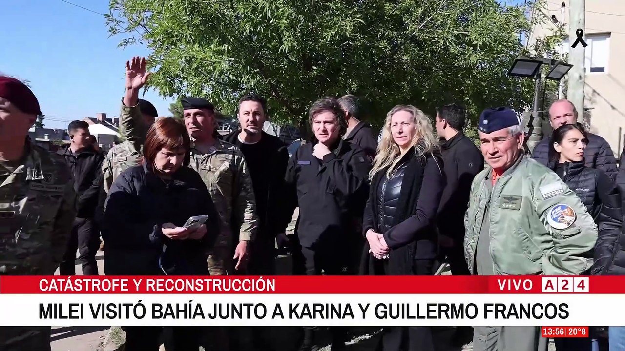 🔴JAVIER MILEI VIAJÓ A BAHÍA BLANCA JUNTO A KARINA Y GUILLERMO FRANCOS