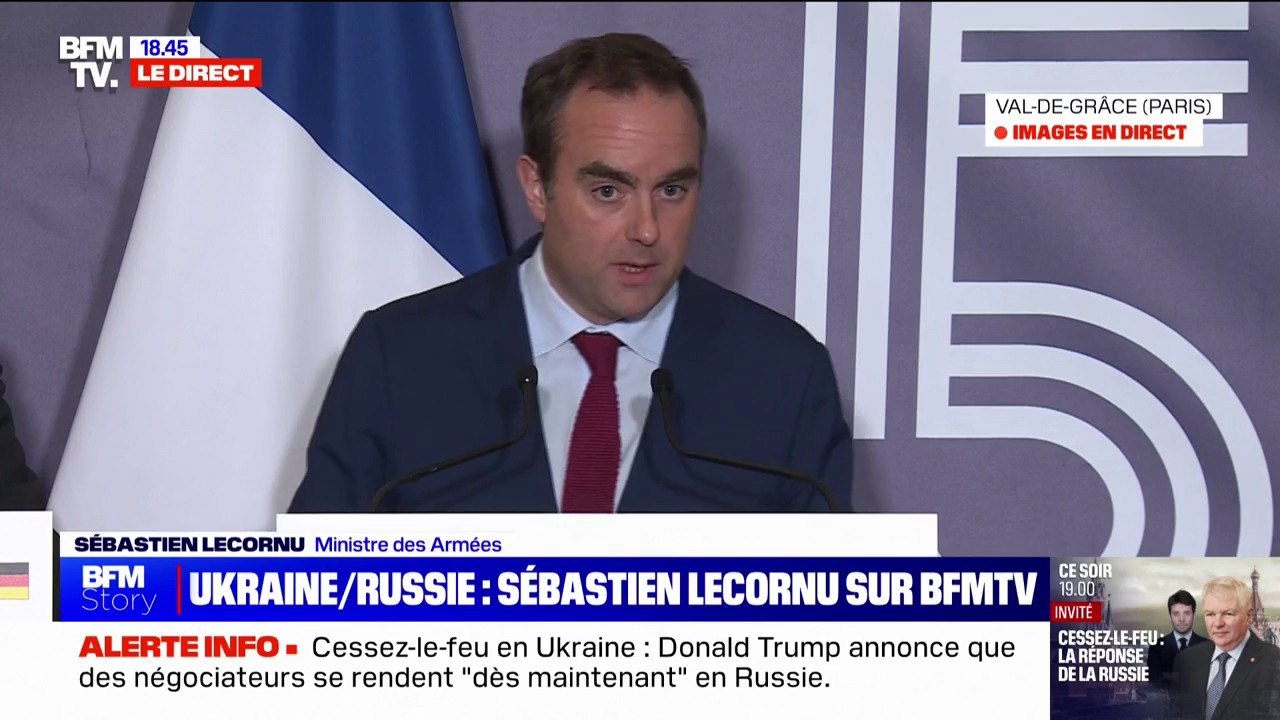 Guerre en Ukraine: "La vraie négociation va débuter prochainement", déclare Sébastien Lecornu, ministre des Armées