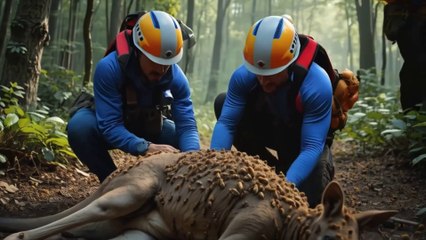 Kangaroo Rescue from Honey Bee Attack