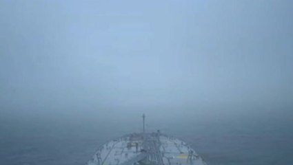 North Sea collision: New footage shows moment of impact in heavy fog