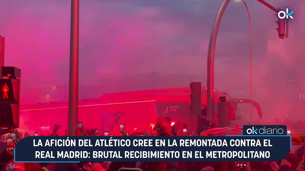 La afición del Atlético cree en la remontada contra el Real Madrid: brutal recibimiento en el Metropolitano