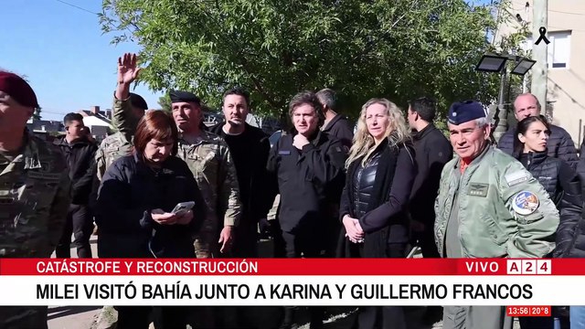 🔴JAVIER MILEI VIAJÓ A BAHÍA BLANCA JUNTO A KARINA Y GUILLERMO FRANCOS