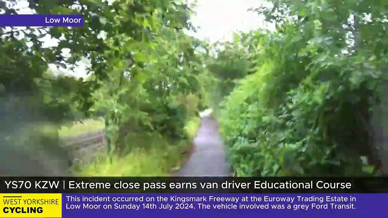 YS70 KZW | Extreme close pass in Low Moor earns van driver Educational Course