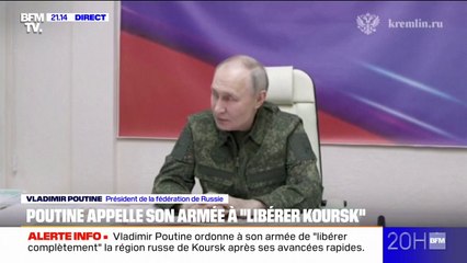 Guerre en Ukraine: Vladimir Poutine espère "libérer Koursk"