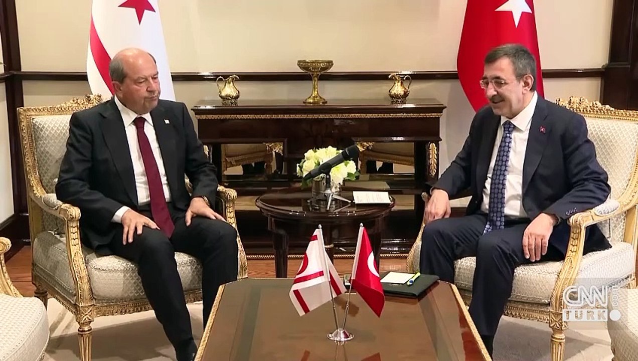 Cevdet Yılmaz, KKTC Cumhurbaşkanı Tatar ile bir araya geldi