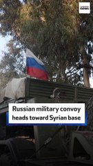 Russian military convoy heads toward Syrian base