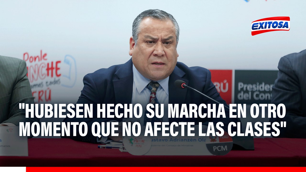 Adrianzén cuestiona a la Asociación de Colegios Privados por marcha ante extorsiones: "Insólito"