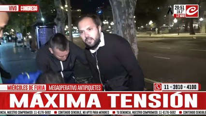 Agredieron a periodista de Crónica en la marcha de los jubilados