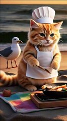CAT COOKING VIDEO  #CAT #COOK