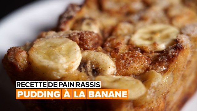 Recette de pain rassis : le pudding de pain aux bananes