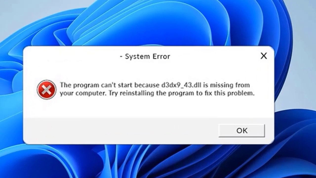 Solved - D3DX9_43.DLL not Found and Missing on Windows 11/10/8/7