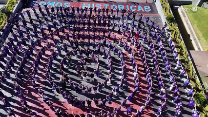 Mujeres de la UdeG arman Espiral Somos Históricas como parte del 8M