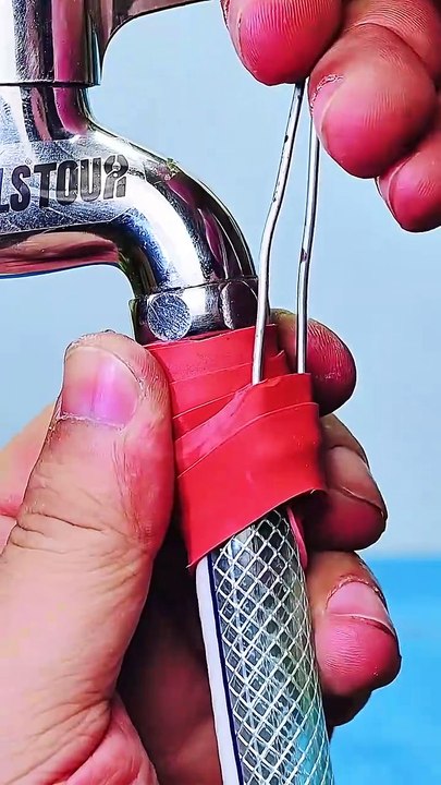 Genius Hose Hack: One Rubber Band is All You Need