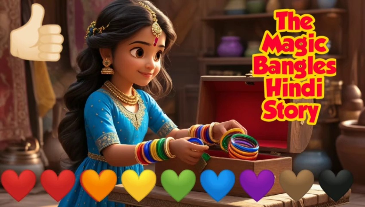 The Magic Bangles Hindi Story, Very Nice Story , Bedtime Stories,🌜🌛🌝🌟✨🌈🌅☁️🌝❤️❤️❤️🧡💛🧡💛🧡💛🌴🌳🖤🤎💜💙💚💛🧡❤️👍🏻