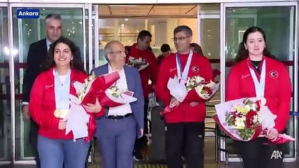 Avrupa şampiyonu milli atıcılar, yurda döndü