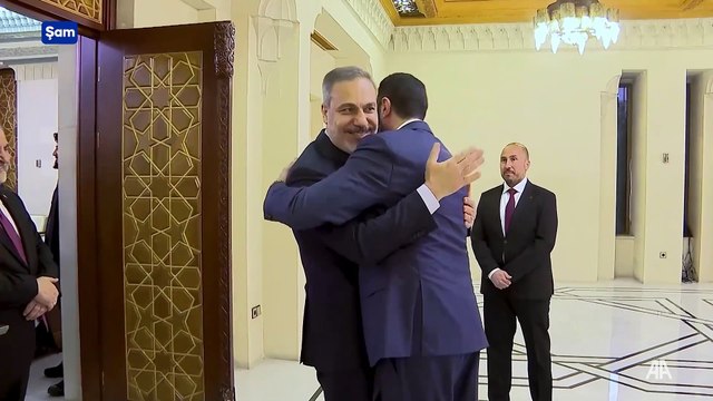 Bakan Fidan, Güler ve MİT Başkanı Kalın, Suriye Cumhurbaşkanı Şara tarafından kabul edildi