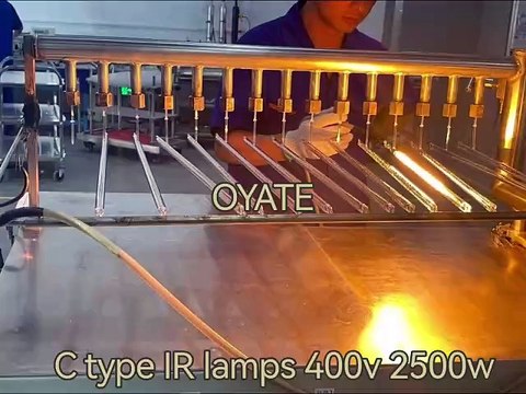 Transparent Heat Tubes C type 400V 3500W Infrared Halogen Heating Lamps for Molding Machines