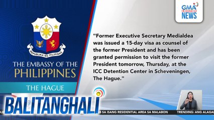 Former Exec. Sec. Medialdea, puwedeng mabisita sa ICC detention center si FPRRD | Balitanghali