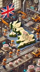 Tiny Cat Engineers Build the Ultimate UK Cake in a Futuristic Factory! 🍰🐱🤖