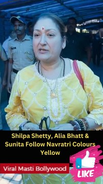 Shilpa Shetty, Alia Bhatt & Sunita Follow Navratri Colours Yellow Viral Masti Bollywood