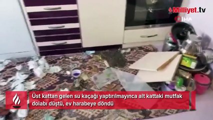 İnat uğruna tadilat yaptırılmadı, düşen mutfak dolabı faciaya neden oluyordu