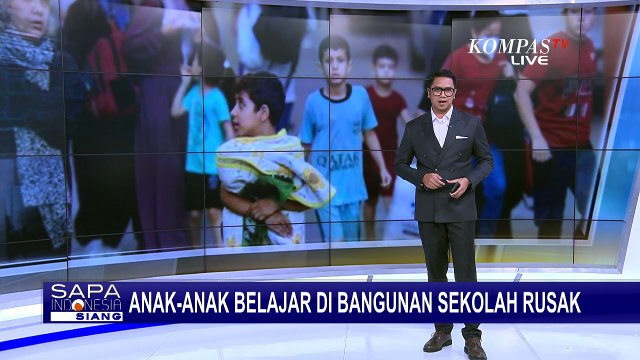 Nasib Anak-Anak di Gaza, Terpaksa Belajar di Bangunan Sekolah yang Rusak