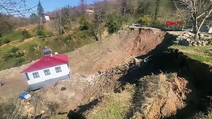 Heyelanda 50 metre sürüklenen 2 katlı evle ilgili gerçek ortaya çıktı
