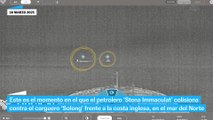 Así chocó el petrolero 'Stena Immaculate' contra otro buque en el mar del Norte