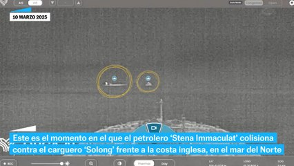 Así chocó el petrolero 'Stena Immaculate' contra otro buque en el mar del Norte