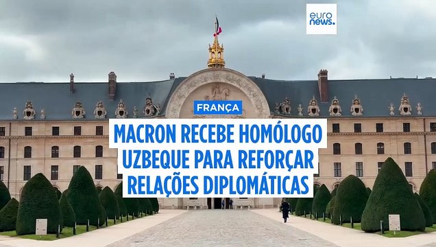 Emmanuel Macron recebe presidente do Uzbequistão para reforçar relações diplomáticas