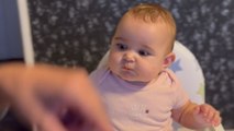 Hungry baby denied a pasta-cular opportunity by prankish dad