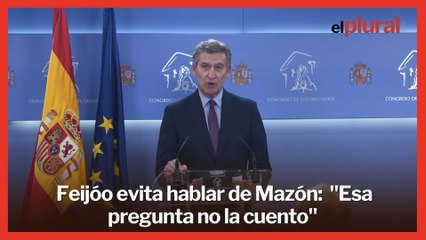 Feijóo evita hablar de Mazón: "Esa pregunta no la cuento"