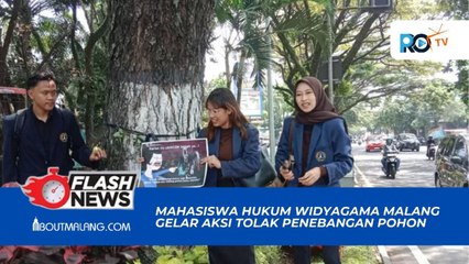 Mahasiswa Fakultas Hukum Universitas Widyagama Malang Gelar Aksi Simpatik Tolak Penebangan Pohon