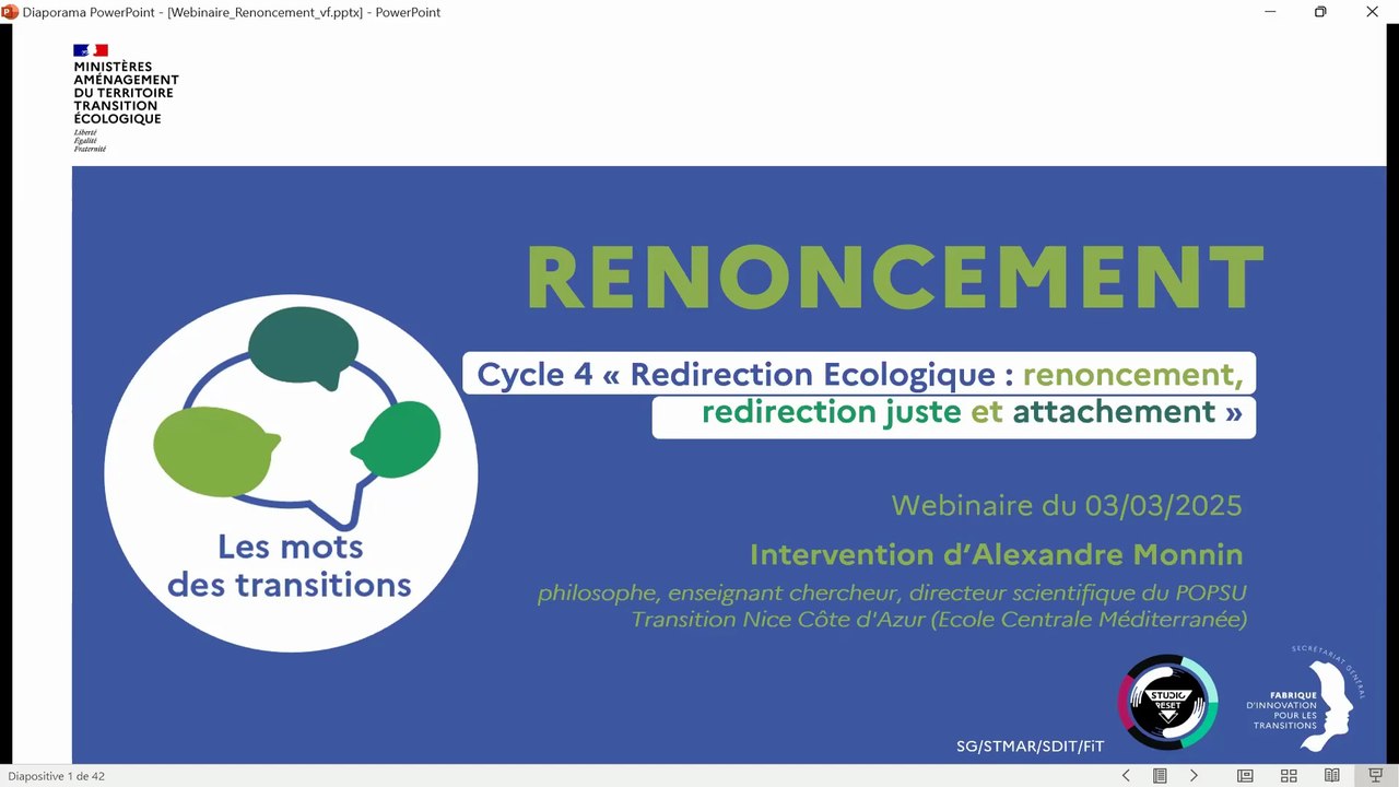 Les mots des transitions | Webinaire 1 : Renoncement (Cycle 4 : "Renoncement, redirection juste et attachement")